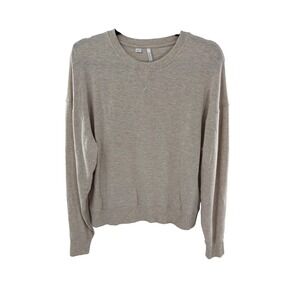 TravisMathew Women's Beige Crew Neck Long Sleeve Sweatshirt Size S